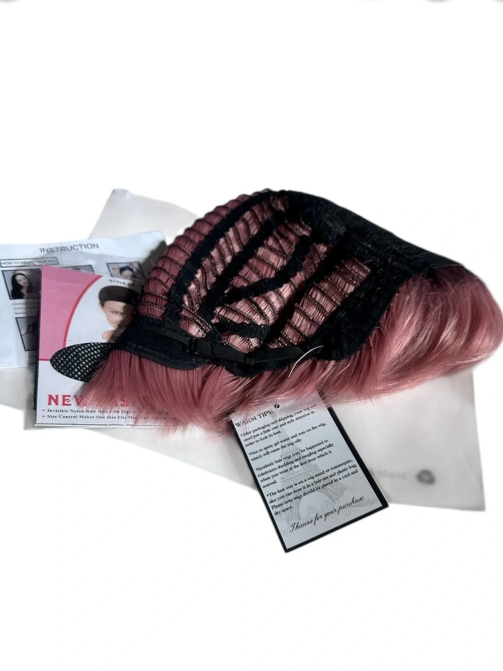 Short Pink Men's Synthetic Wig - Stylish Layered Cut